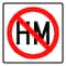 Sign Solutions Usa HM (S) Hazardous Material Prohibited 42"X42" Diamond Grade Cubed Reflective (DG3) 080 DUS08DWT4242R14-3 - alternate 1